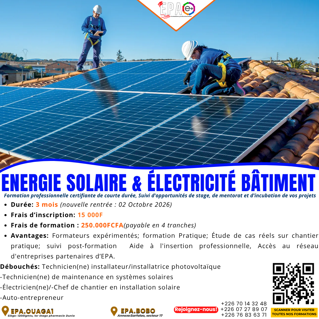 Energie solaire & Électricité bâtiment