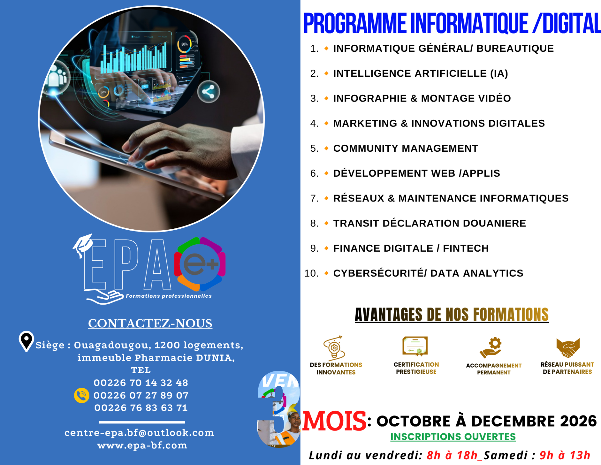 PROGRAMME INFORMATIQUE & DIGITALISATION